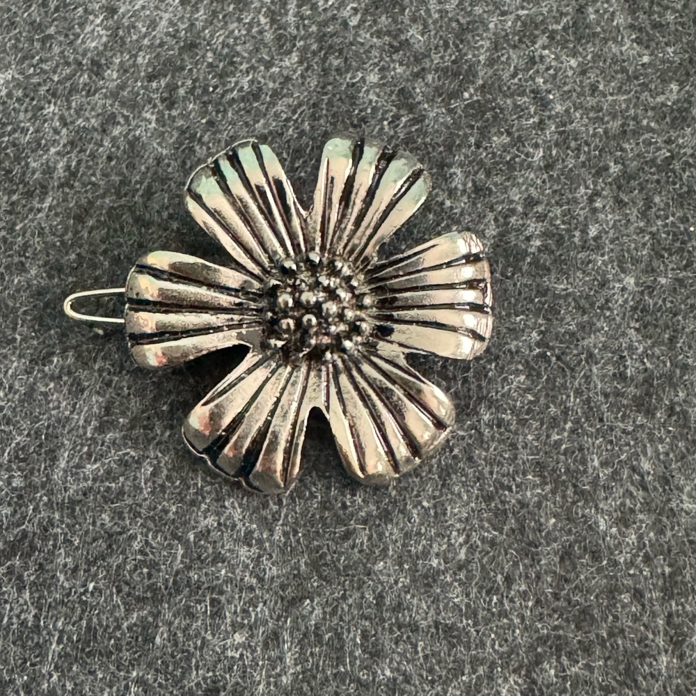 Silver Flower Brooch